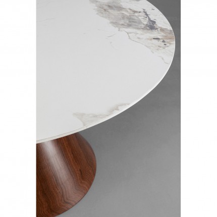 Eettafel Cono Ø120cm keramiek walnoot Kare Design