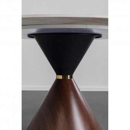 Table Cono Ø120cm ceramic walnut Kare Design