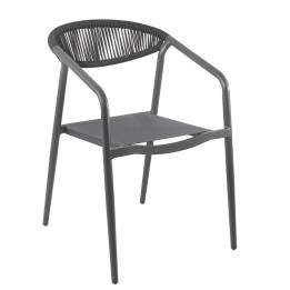 Tuinstoel met antracietgrijze armleuningen - Geneva - Kare Design
