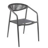Garden chair with anthracite grey armrests - Geneva - Kare Design