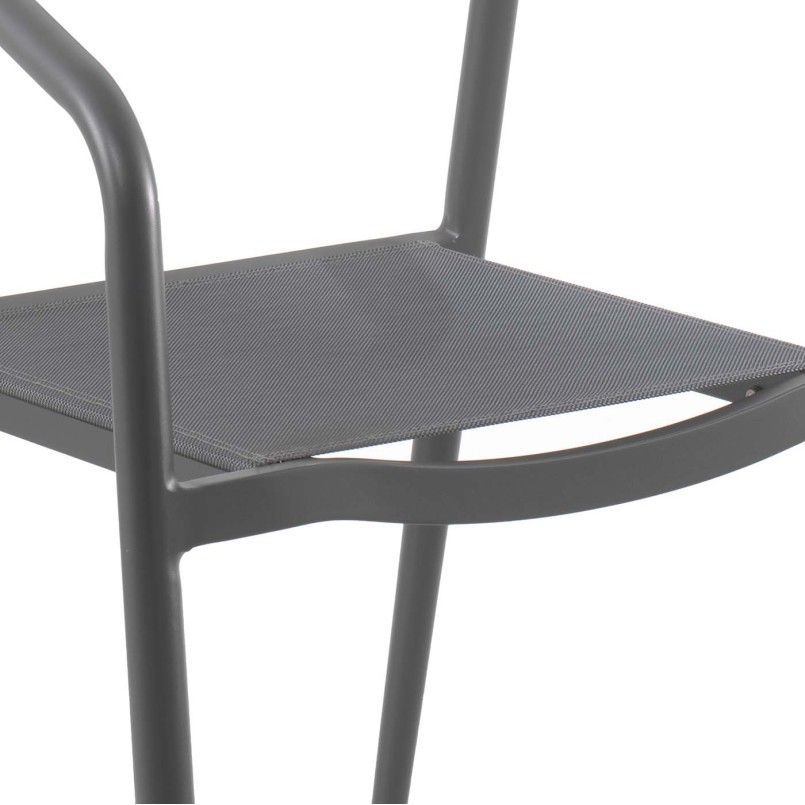 Garden chair with anthracite grey armrests - Geneva - Kare Design