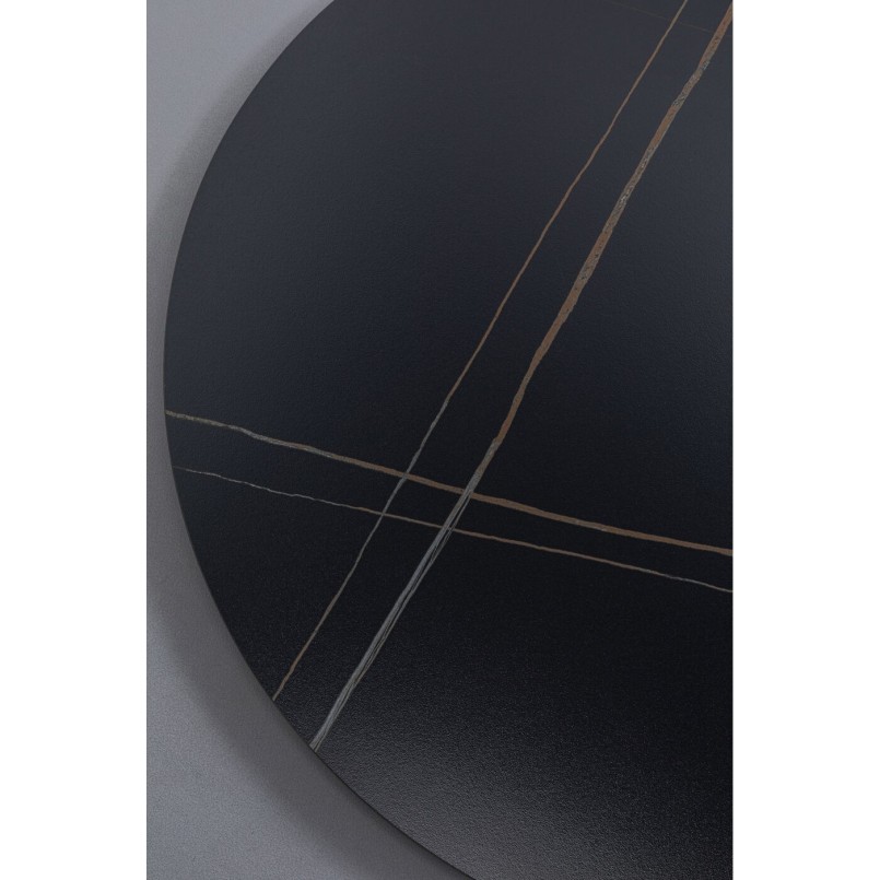 Table Top Invitation round sandstone black 120cm Kare Design