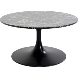 Table basse Schickeria Marbre noir Ø80cm