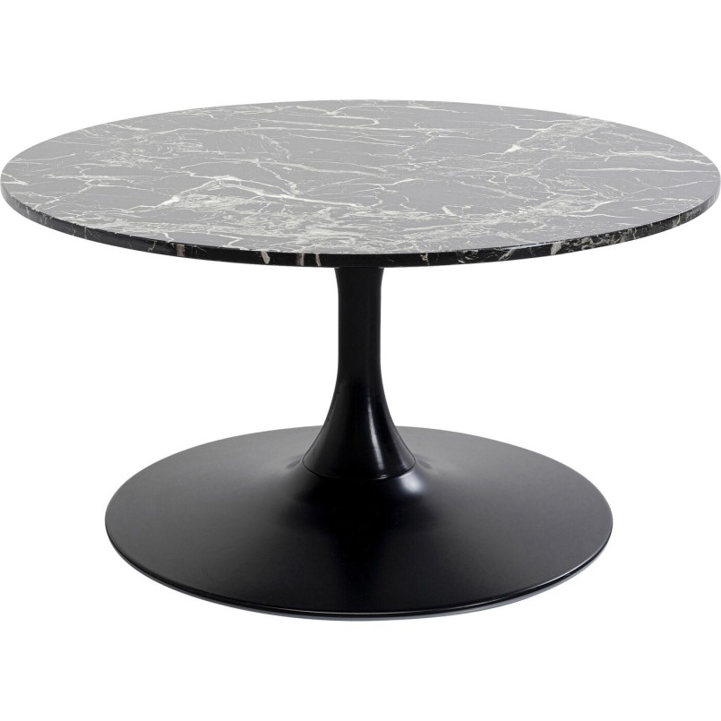 Table basse Schickeria Marbre noir Ø80cm