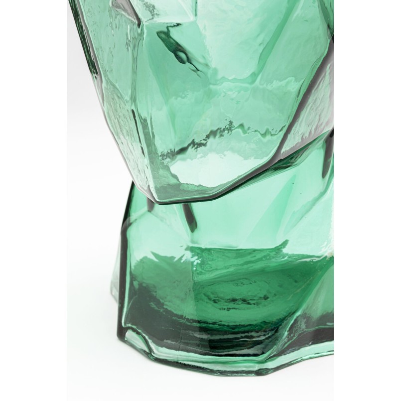 Groene glazen gezichtsvaas - Prisma - Kare Design
