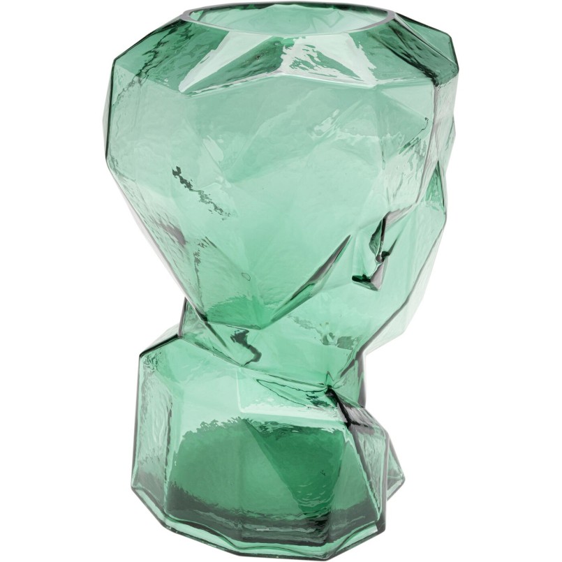 Green glass face vase - Prisma - Kare Design