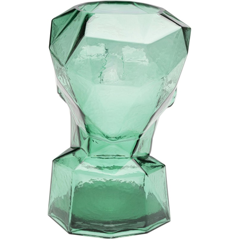 Groene glazen gezichtsvaas - Prisma - Kare Design