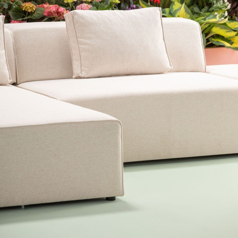 Beige eigentijdse hoekbank - Infinity Ottoman - Kare Design