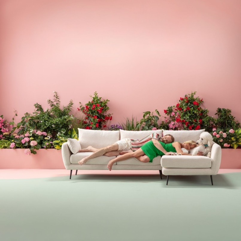 Contemporary cream corner sofa - Amalfi - Kare Design