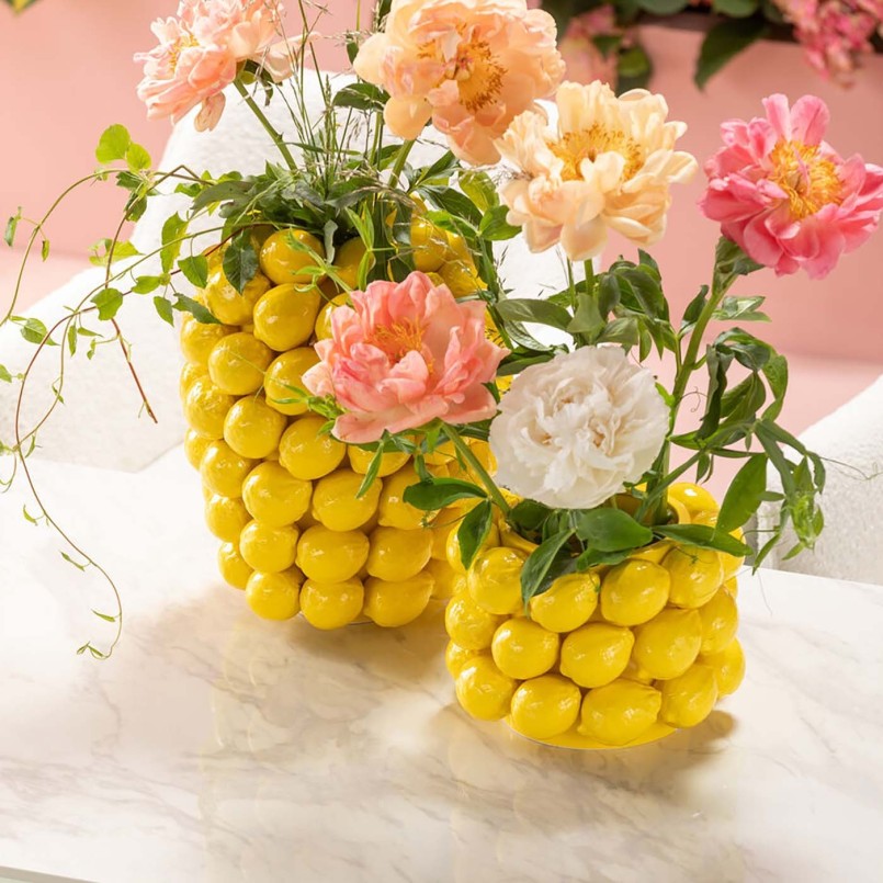 Lemon vase 19cm in porcelain - Lemon Juice - Kare Design