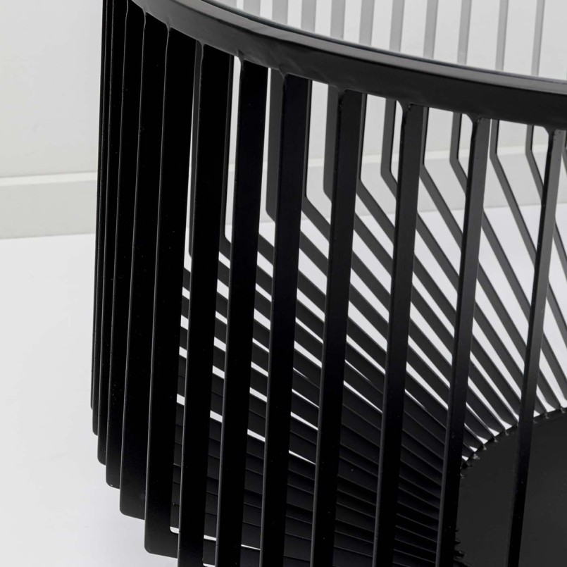 Glass and black steel coffee table - Corinne - Kare Design