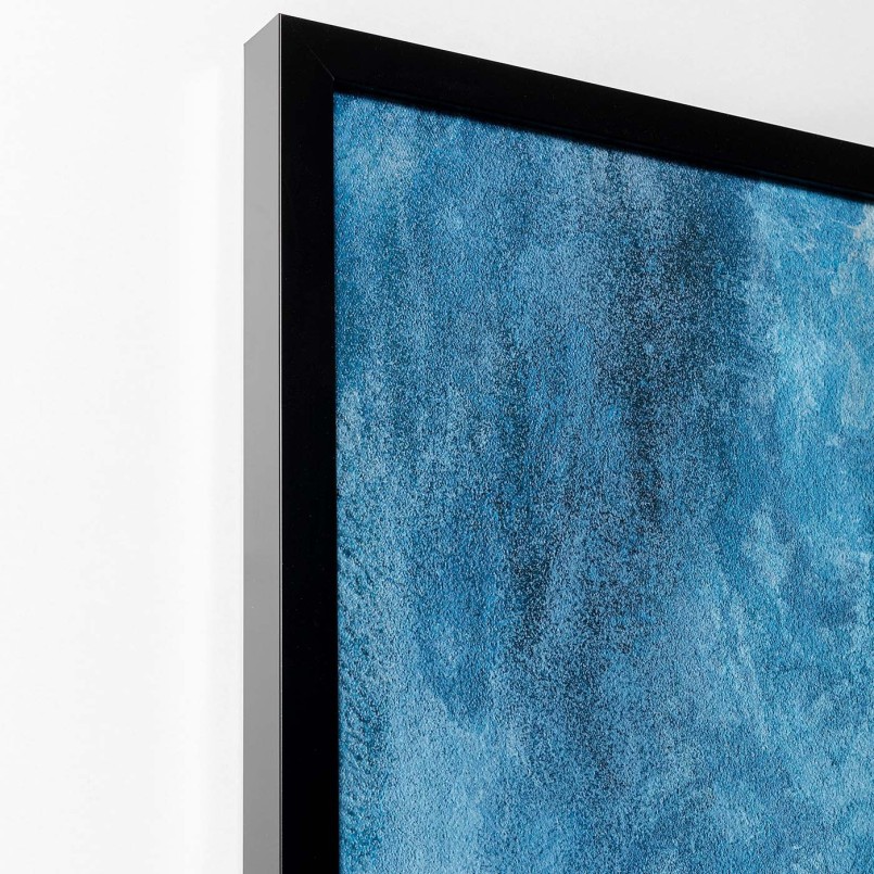 Blauwe abstracte ingelijste afbeelding - Artistas - Kare Design