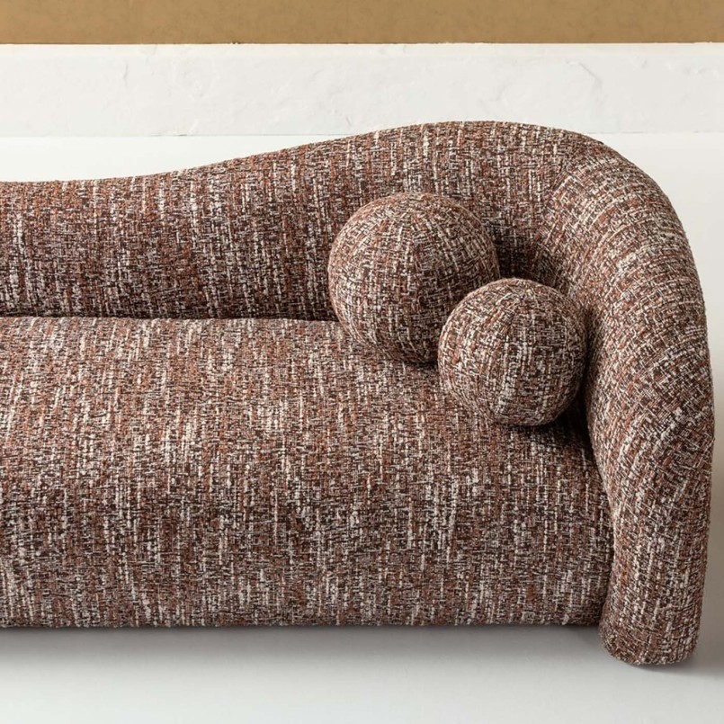 Bruine en witte geweven sofa - Livia - Kare Design