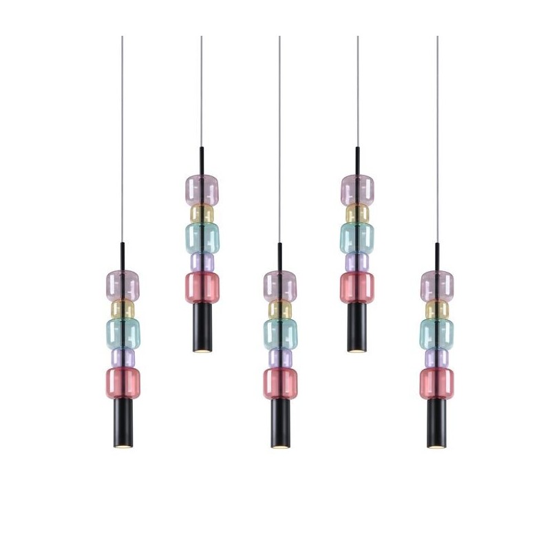 Multicolored glass suspension lamp - Candy Bar - Kare Design