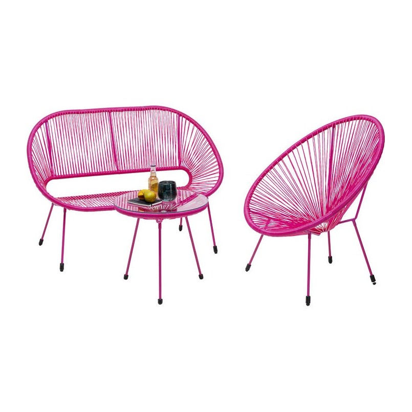 Pink garden bench - Acapulco Mono - Kare Design