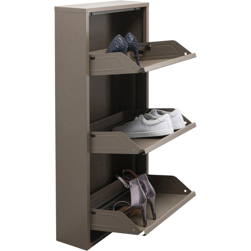 Schoenenkast Caruso taupe 3 laden Kare Design