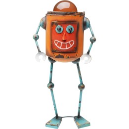 Orange smiling steel robot decoration - Sunny - Kare Design