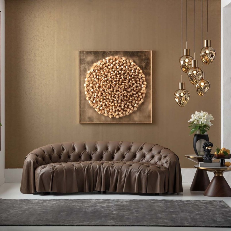 XL gouden 3D wanddecoratie - Mikado - Kare Design