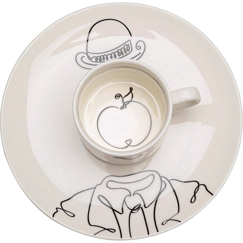 Zwart-witte koffiekopjes voor mannen - Favola - Kare Design