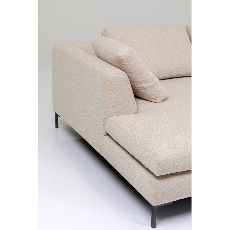 Beige contemporary corner sofa - Gianni - Kare Design