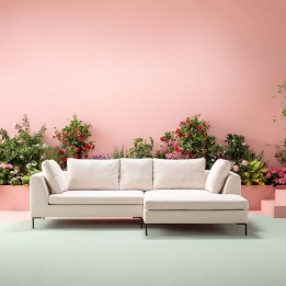 Beige eigentijdse hoekbank - Gianni - Kare Design