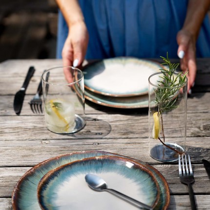Plate Organic Ø26cm blue (4/Set) Kare Design