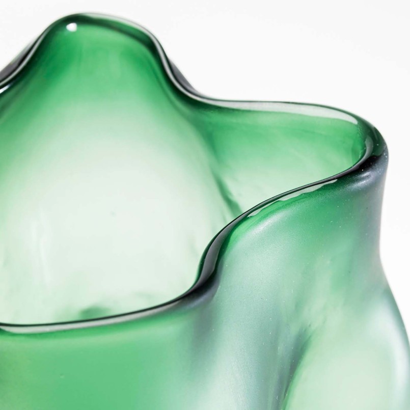 Green glass vase - Enrique - Kare Design