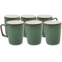Green and white porcelain mugs - Colorino - Kare Design