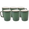 Groen en wit porseleinen mokken - Colorino - Kare Design