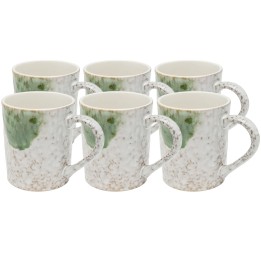 Green stoneware mugs set of 6 - Biscotti - Kare Design