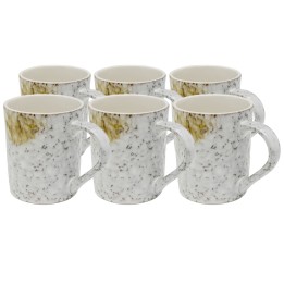 Yellow stoneware mugs set of 6 - Biscotti - Kare Design