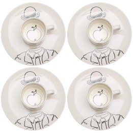 Black and white coffee cups for men - Favola - Kare Design