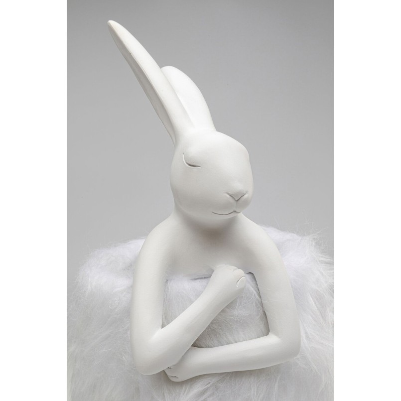 Lampe à poser Animal Rabbit Fur blanc/argenté 50cm