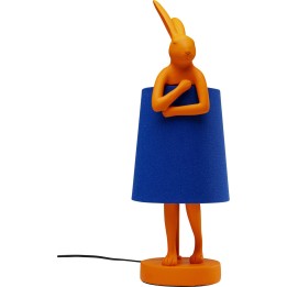 Lampe à poser Animal Rabbit orange/bleu 50cm