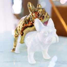 Deco Love Dogs white and gold Kare Design