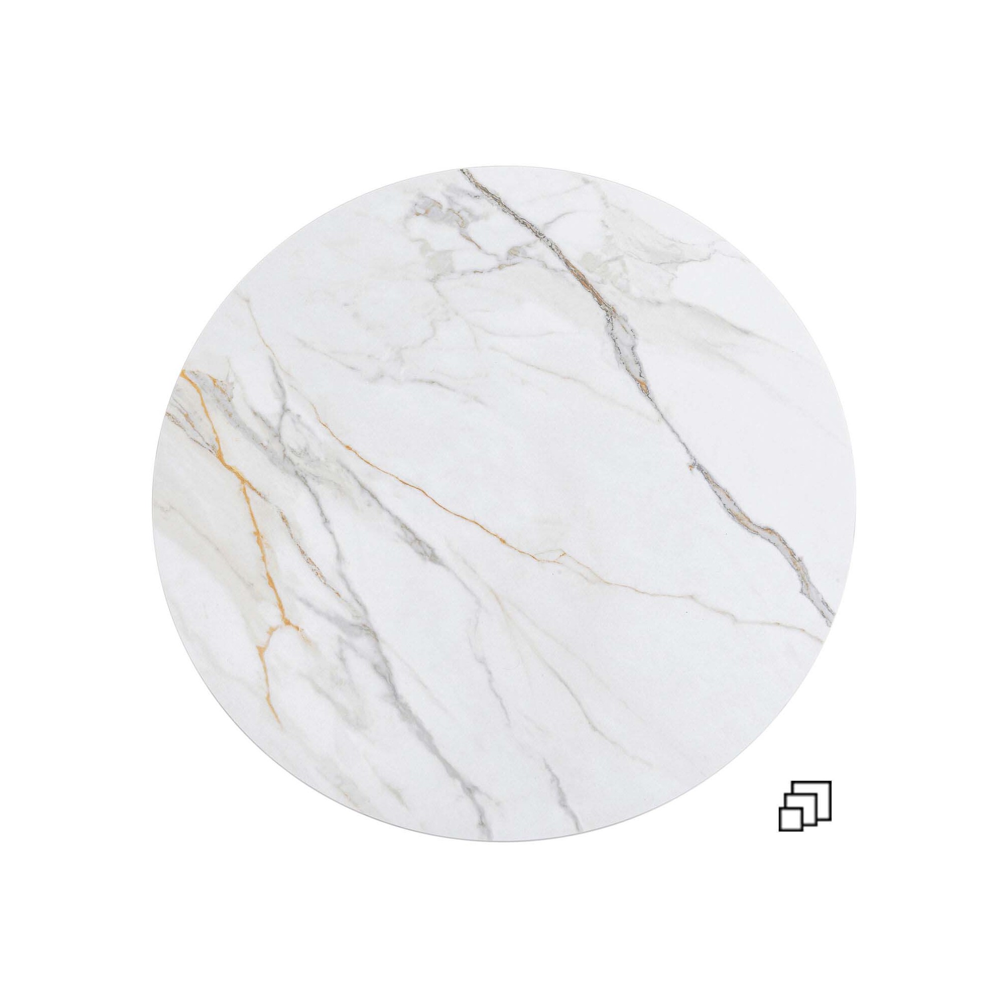 Table Top Invitation round white ceramic Kare Design