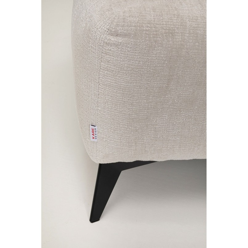 Voetsteun van crèmekleurig fluweel - Nia - Kare Design