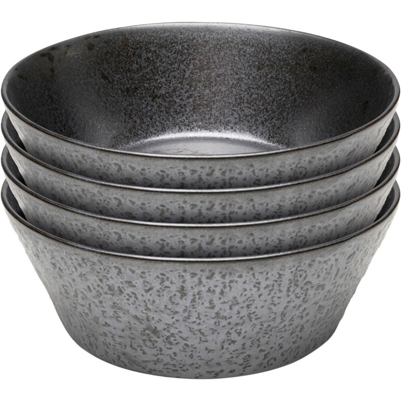 Black stoneware bowls set of 4 - Cosmos - Kare Design