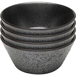 Black stoneware bowls set of 4 - Cosmos - Kare Design