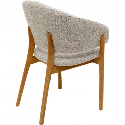 Stoel met armleuningen August grijs Kare Design