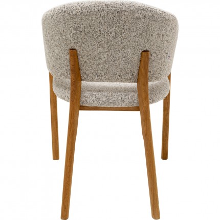 Stoel met armleuningen August grijs Kare Design