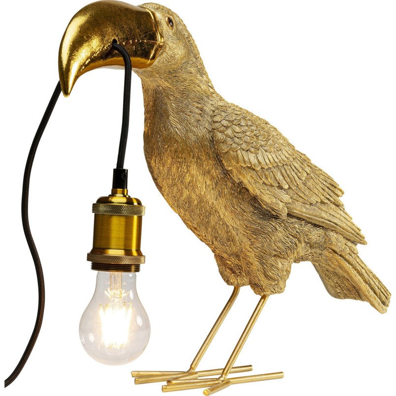 Lampe à poser Toucan doré 42cm
