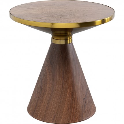Bijzettafel Cono Ø50cm walnoot Kare Design