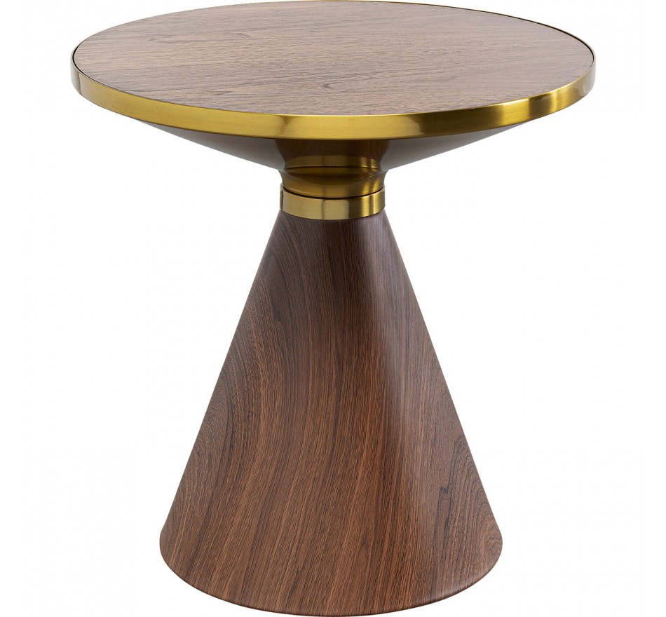 Bijzettafel Cono Ø50cm walnoot Kare Design