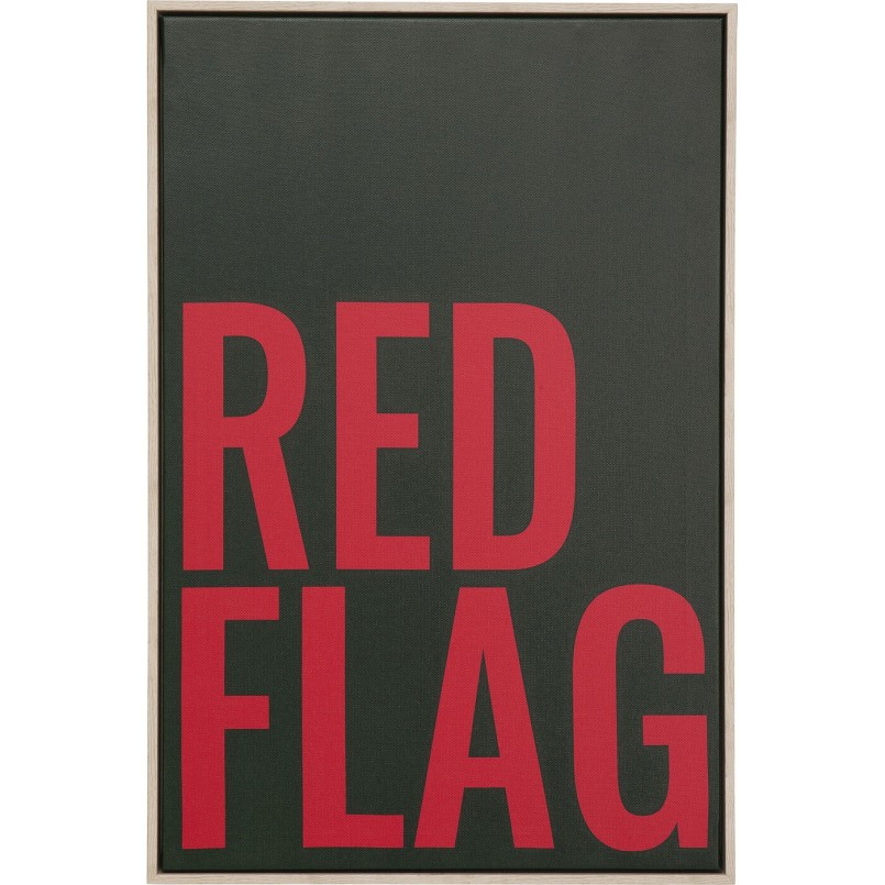 Tableau encadré rouge Flag 40x60cm