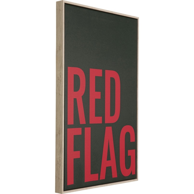 Tableau encadré rouge Flag 40x60cm