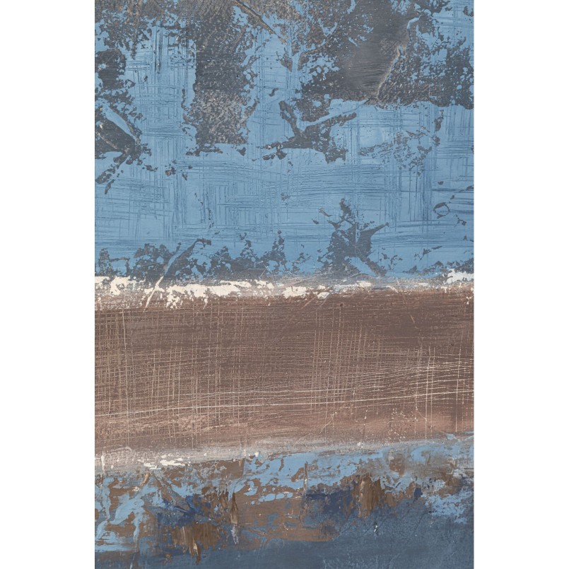 Tableau encadré Silence bleu 120x120cm