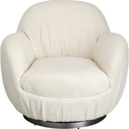 Fauteuil pivotant Nube bouclé