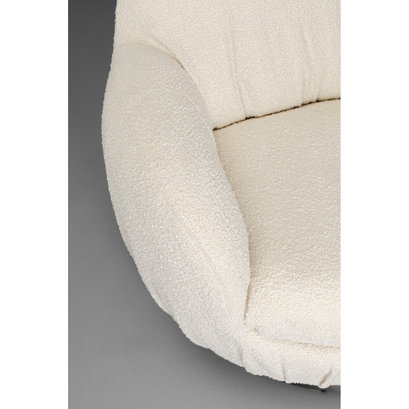 Fauteuil pivotant Nube bouclé