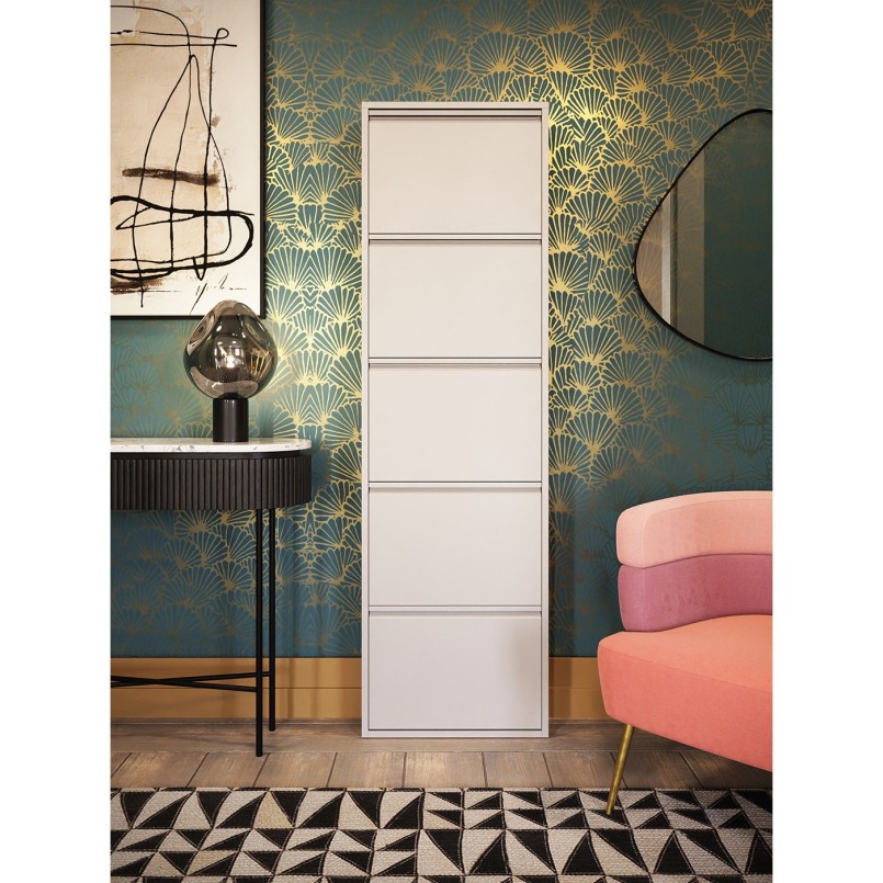Schoenenkast Caruso creme 5 laden Kare Design